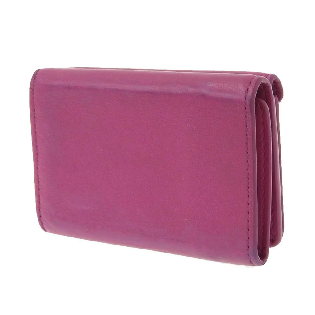 mini wallet 391446 Pre-Owned Balenciaga tri-fold pink hook BALENCIAGA (Fair) paper with leather