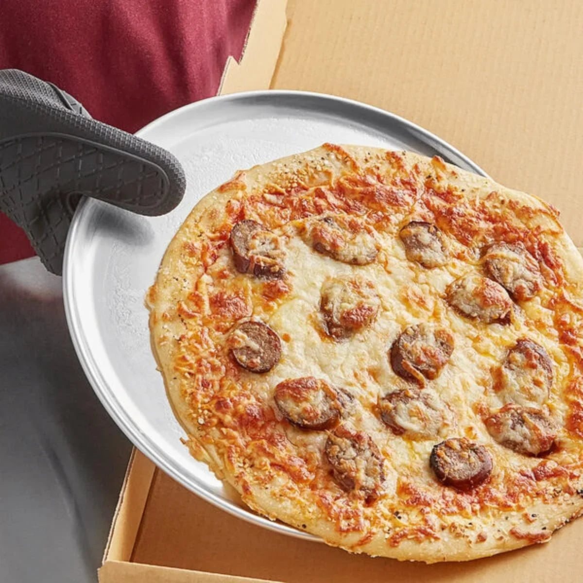 Restaurants Tray & Round Pan Baking of Tray Baking Bakeware 6 12” Home TrueCraftware- - Kitchen Coupe Tray Pan Pizza Set Round Pizza Style Pizzeria Tray for Pizza Aluminum