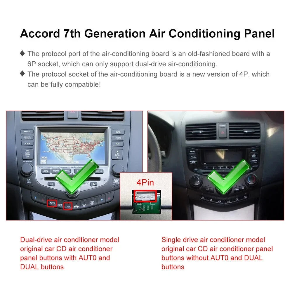 Bluetooth Honda 10.1" GPS For 2 2005 Touch Radio 2004 Din 12 Accord Android Screen 2007 2006 Car 2+32GB Stereo Unit Head Carplay Double Navigation 2003