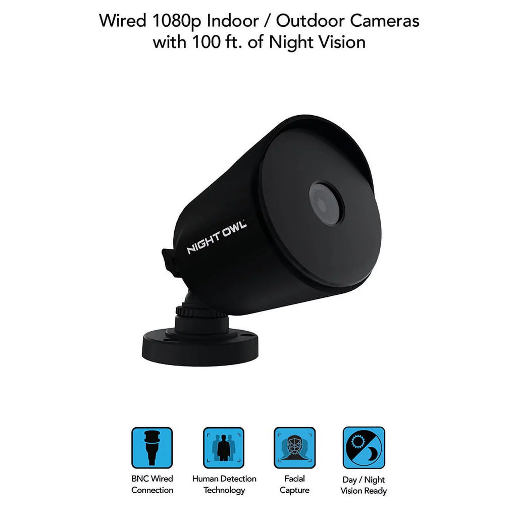 Night Night Channel DVR Drive, CCTV, 4 8 Vision Camera Indoor Security System Surveillance with 1TB Owl 1080p HD Cameras, with Cameras Outdoor Wired Bullet Hard