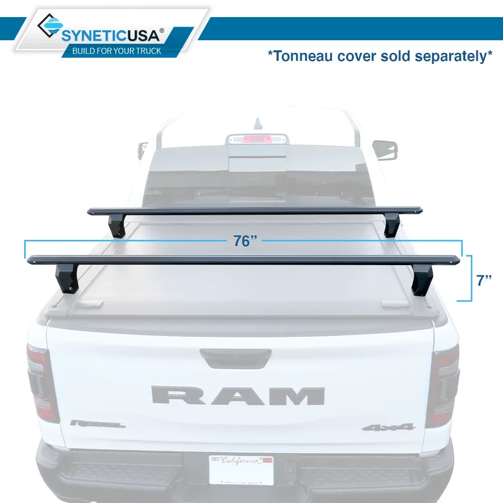 Truck with Bed Tundra Cargo Adjustable Duty F150 Titan Towers Heavy Ram Rack Syneticusa Silverado HD Crossbar Compatible