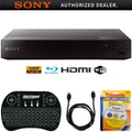 2.4GHz DVD/CD Wireless Cleaner Disc Accessories and Blu-ray Wi-Fi Includes, Backlit 6ft Sony BDP-S3700 Streaming Laser Keyboard with Player Lens for Cable + Players Bundle with Touchpad, HDMI