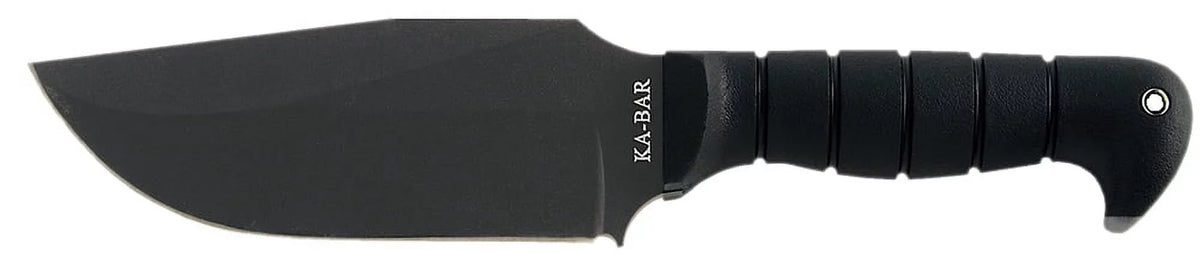 BLK DUTY FXD HEAVY KRATON 6.75" 1085 G WARTHOG KA-BAR W/SHEATH STEEL CARBON