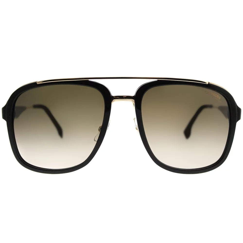 Carrera Adult 57mm Plastic Unisex Square Black Sunglasses Gold