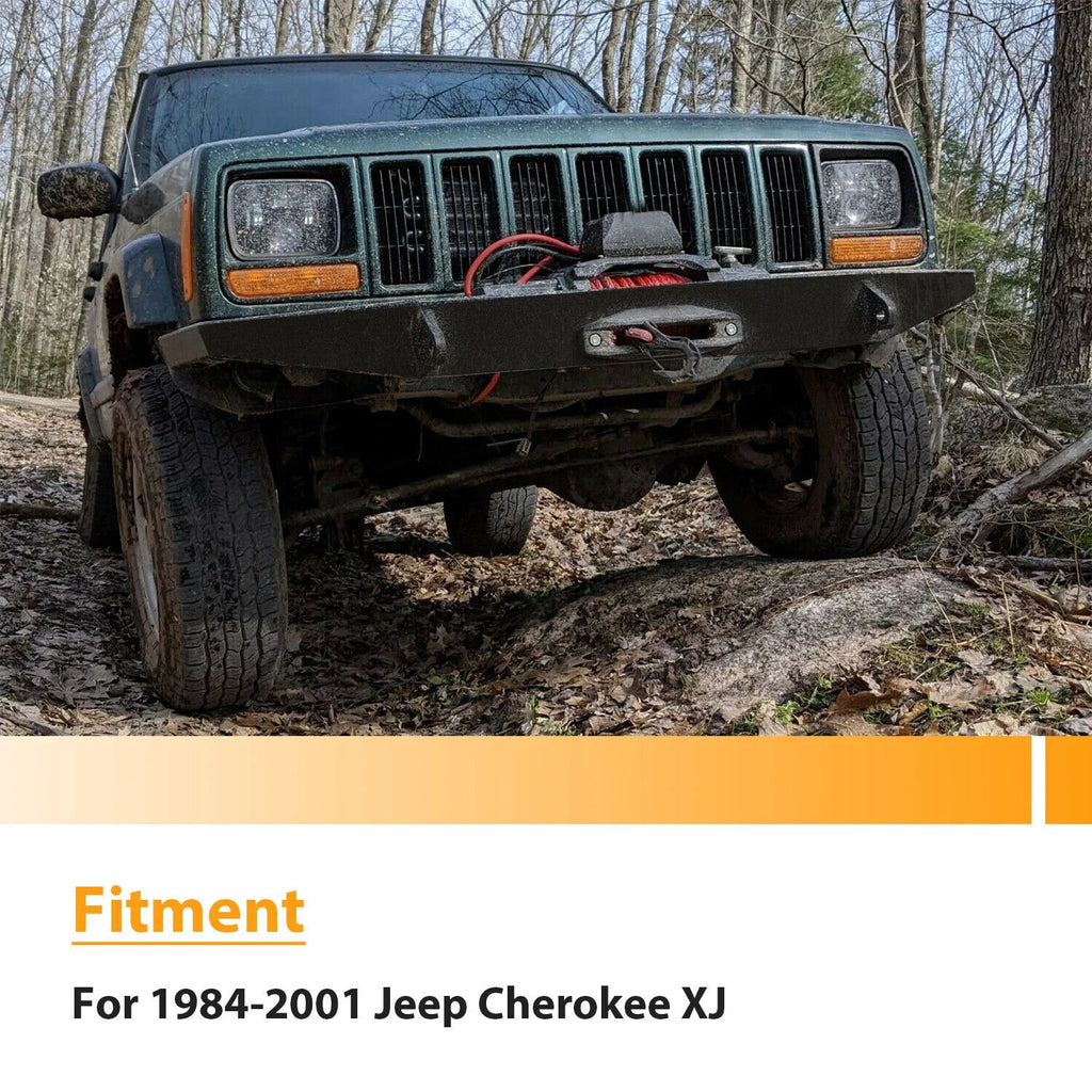 KOJEM DIY Bare Mount for Plate Front Winch Kit Cherokee 1984-2001 Jeep Bumper XJ Metal