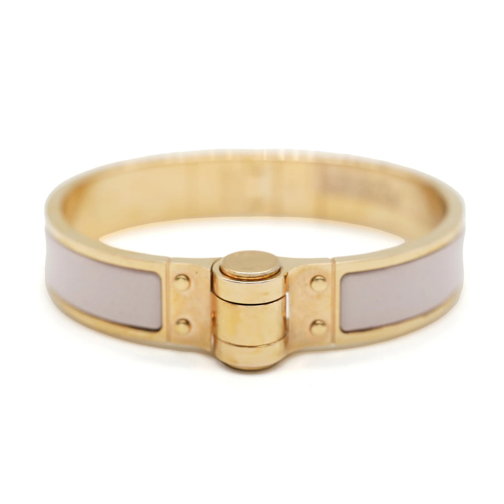 In Narrow Pre-Owned Charniere Uni Hinged Bracelet Hermes Candeur Rose