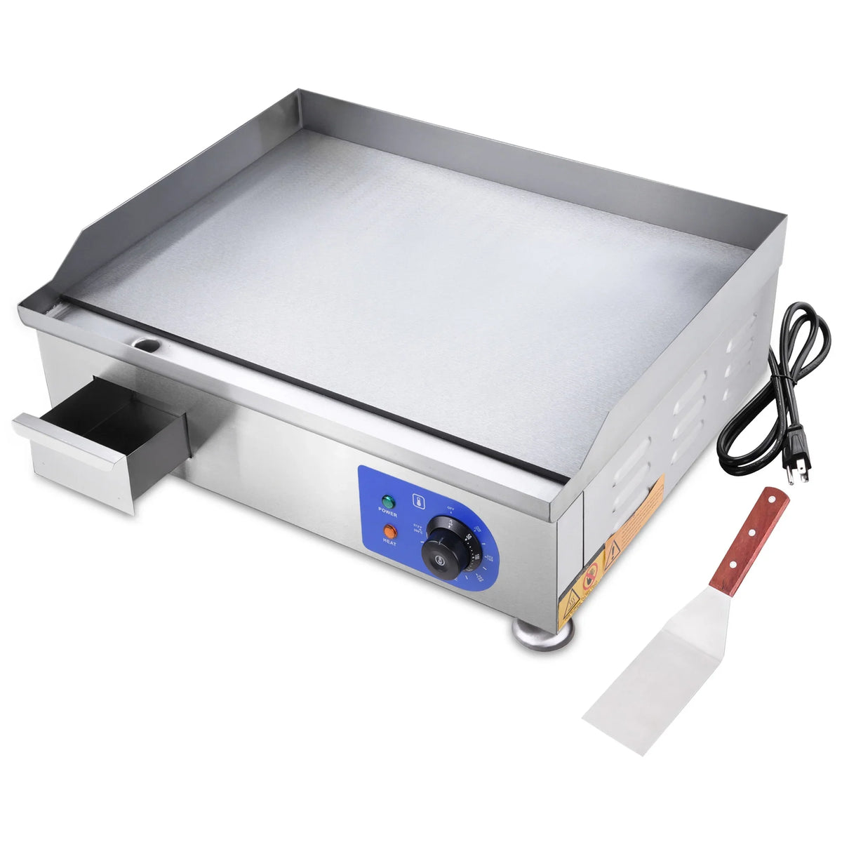 '- Steel High-Powered Electric Countertop with Cook - Griddle Precision Stainless