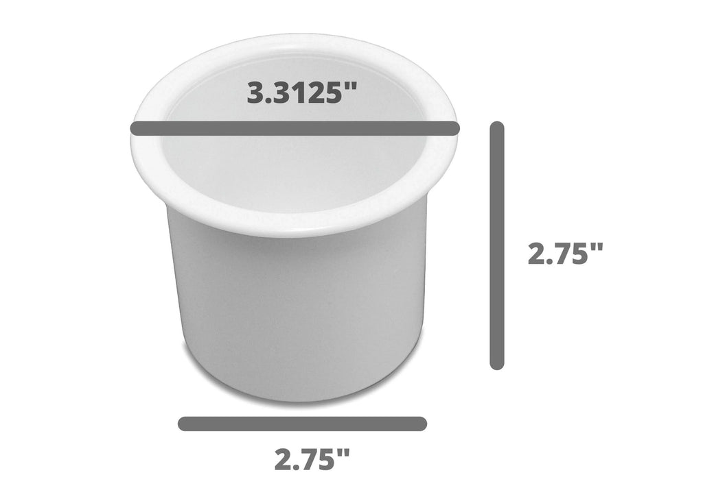 Truck Pontoon Marine Car Insert Plastic Auto Pocket Hound for Boat Recessed Cup Bulk RV 50 Red Camper White Game Sofa Table Universal Holder Motorhome
