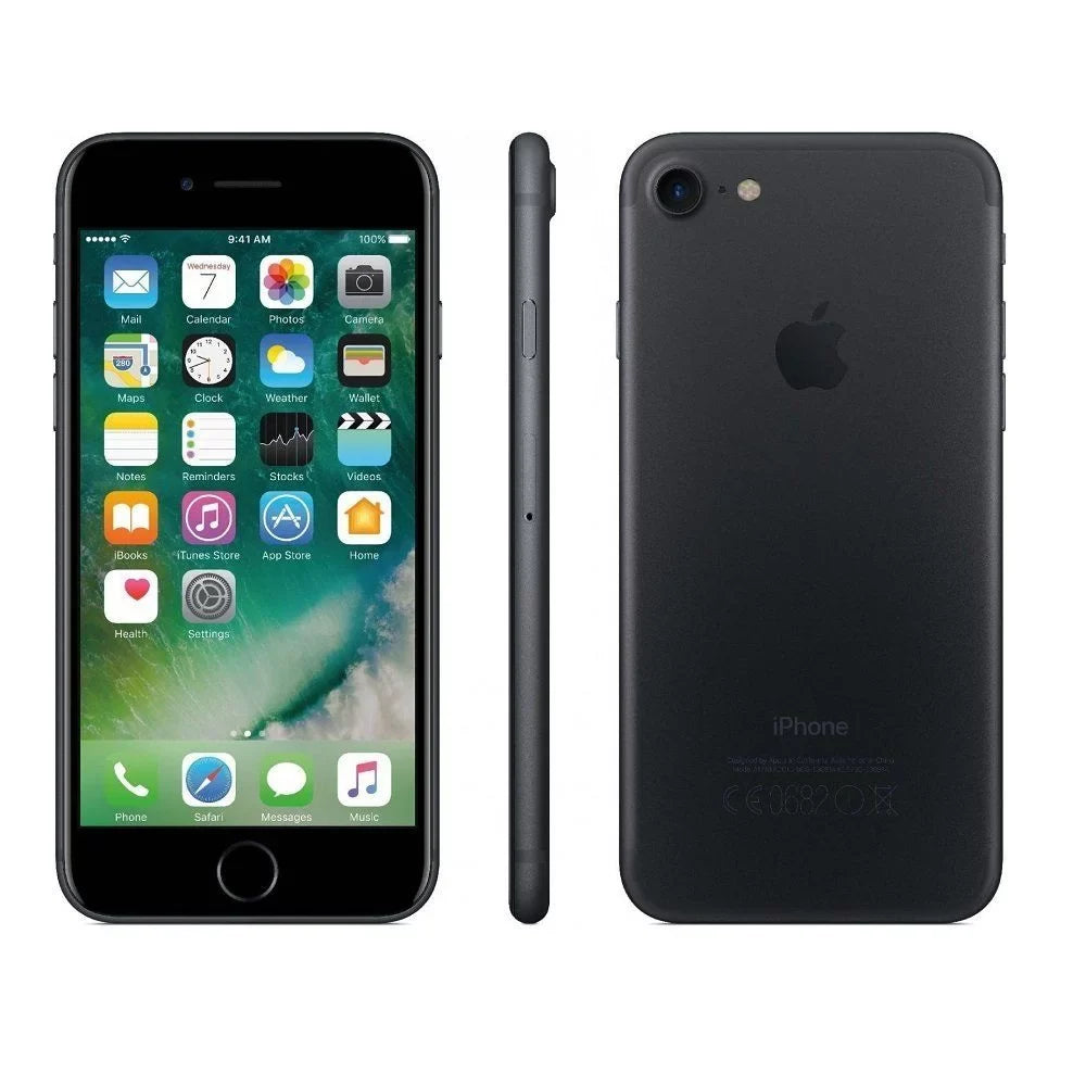 Black 7 (Refurbished) iPhone 128GB, Apple - Restored GSM Unlocked