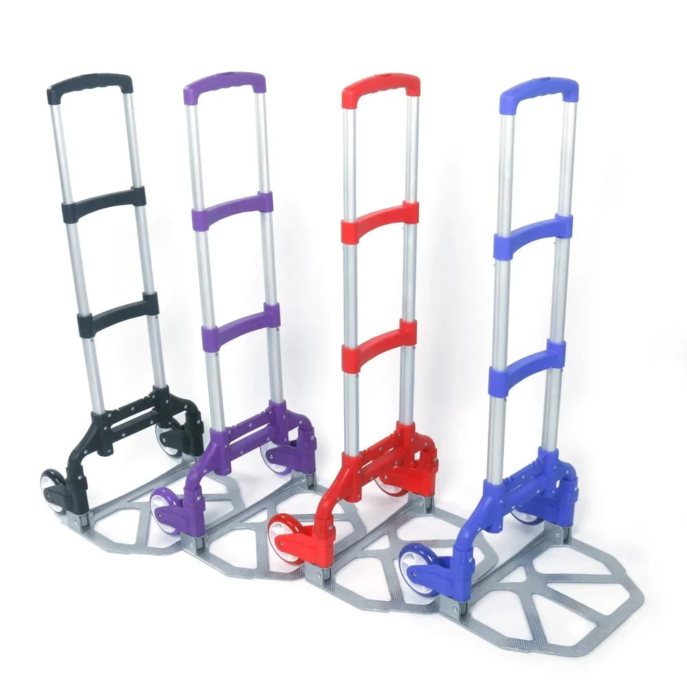 Luggage Purple Trolley Truck Push Portable Folding Dolly BMTBUY Hand Collapsible Cart Aluminium