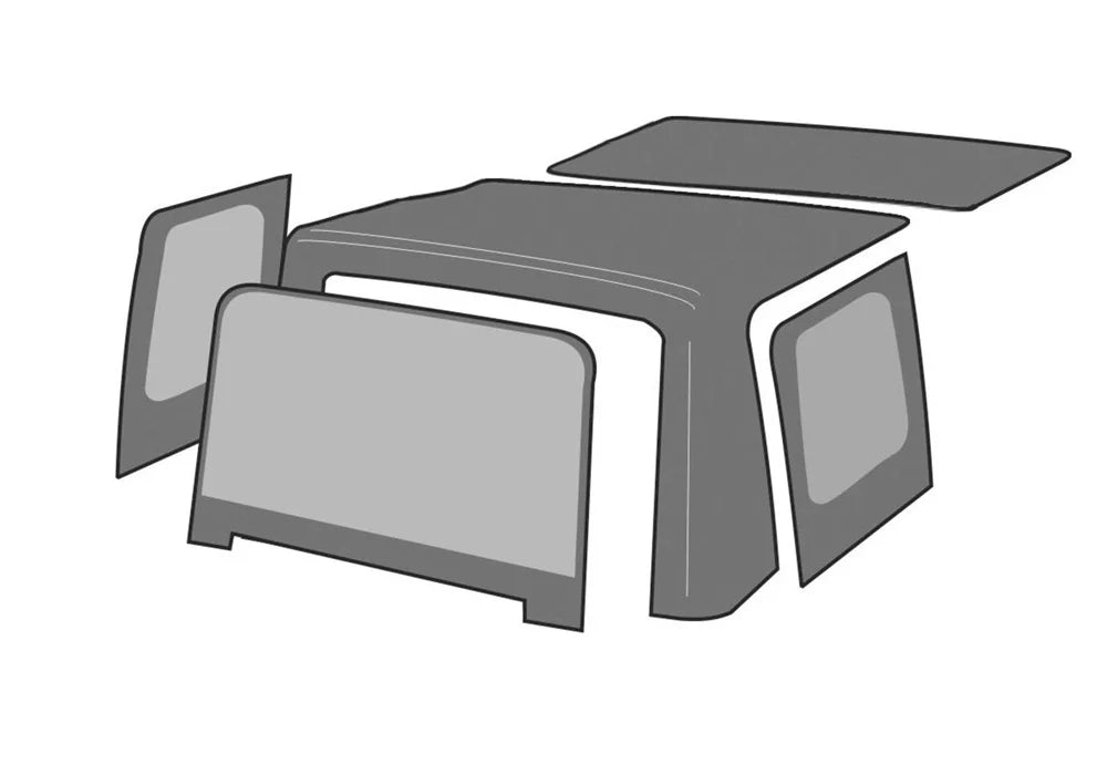 Black With Windows Suzuki Diamond Replacement For 98535 Factory RealTruck Soft Samurai, by Top 1986-1994 Zippered Tinted Rampage