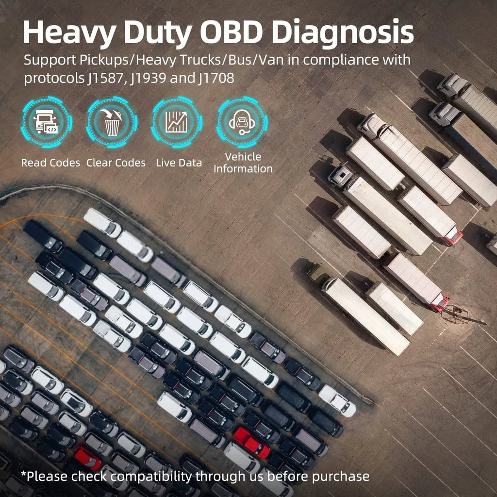 Fuso, Code RD801 1 Romondes Tool UD Auto , & for Scania, Diesel Scanner OBD Check OBD2 Truck 2 Cummins, Truck Heavy DAF Tool OBD Car Engine Diagnostic in Hino, Man, Reader HD Scan EOBD Scanner Duty