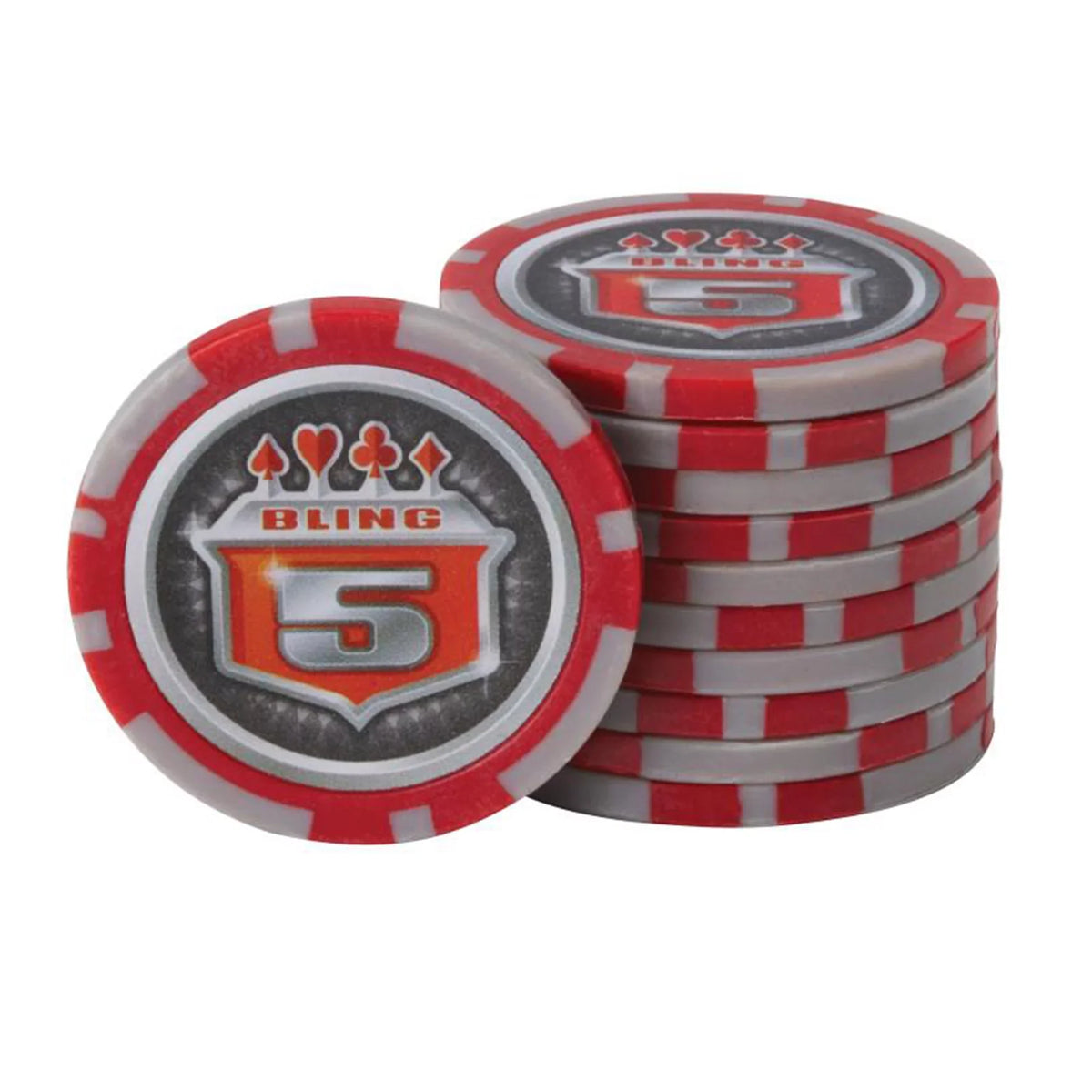 Bling Case Em Texas Fat w/ Count Clay Hold Poker Chip Set 55-0655 500 Cat