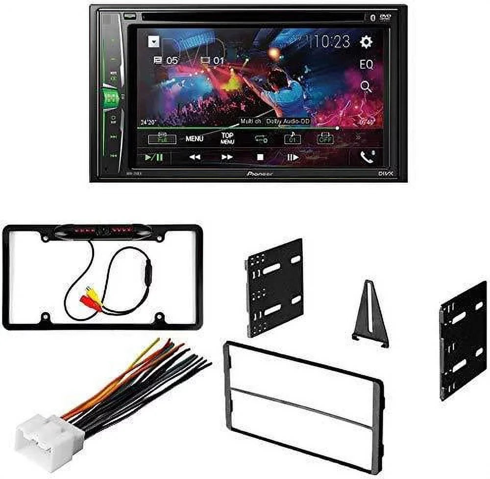 Media Bluetooth/Backup Digital for Stereo AM/FM Car Explorer with 2000-2006 DVD/CD Bundle Double DIN 6.2" Sport Kit/in-Dash Track Touchscreen Ford AVH-241EX Pioneer Camera/Install KIT4748 W/ Receiver