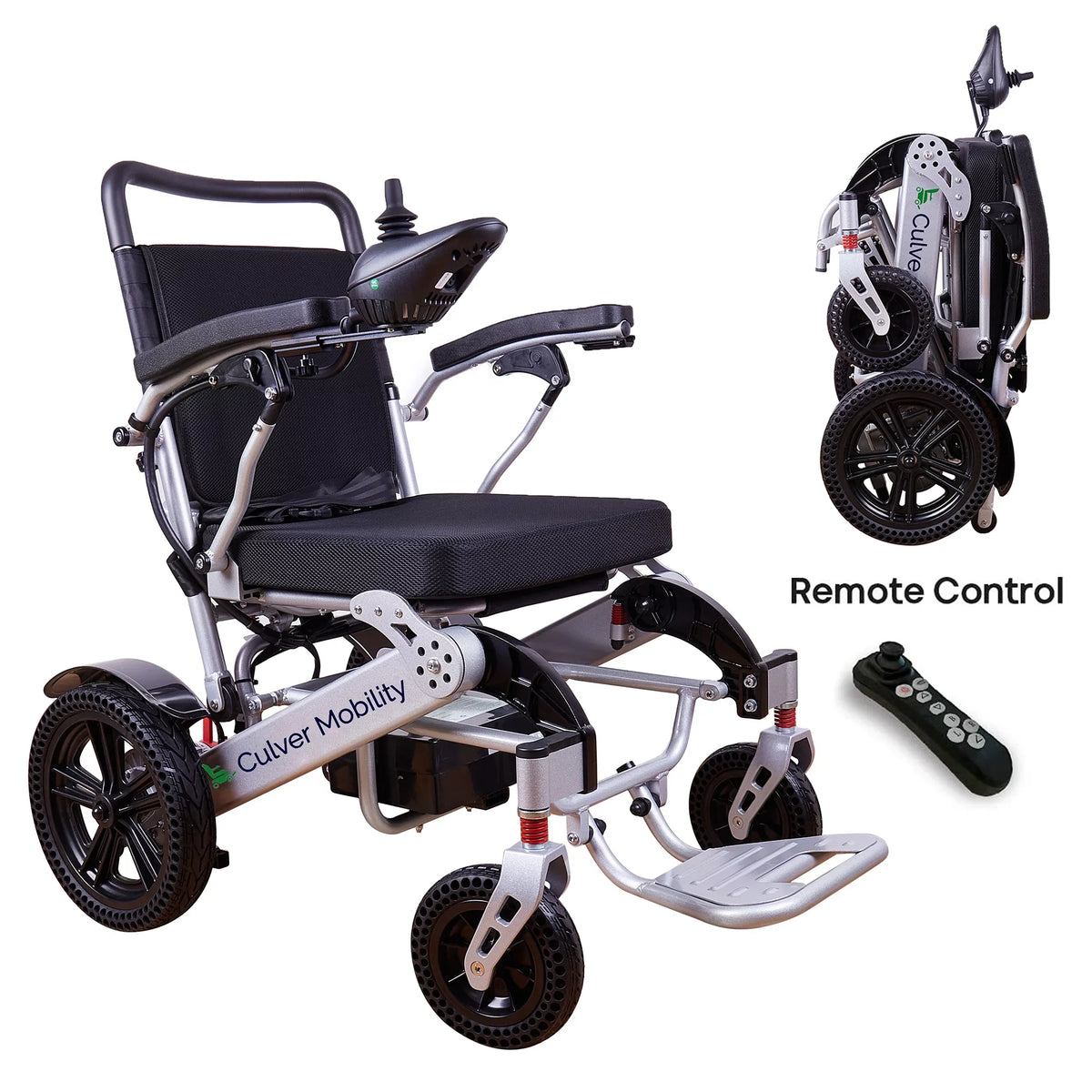Lightweight - Alton Foldable Power - miles - SILVER Wheelchairs Exclusive 500W 20 and Mobility Electric 360lbs -