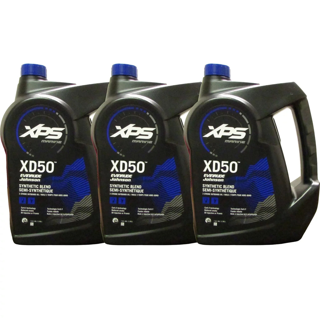 Pack 0764354, Marine Johnson 0779718 779718, 3 Oil Evinrude/OMC Gallon XPS XD50