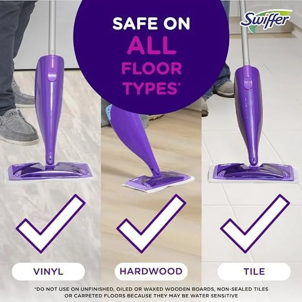 Floor Spray WetJet 24 Mop Swiffer Multi Refill, Pad Cleaner Surface, Hardwood Count