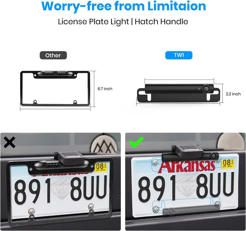 Mini Rear/Front Vision 3Mins View Camera AUTO-VOX with Car, DIY Night Back Trucks, Wireless for Super TW1 Camera Up 5'' Backup Monitor for Size Systems Installation,