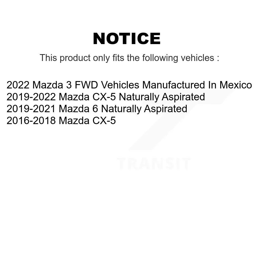 Coated 3 6 Rotors Pair Disc Brake For KG-100374 Mazda CX-5 Front