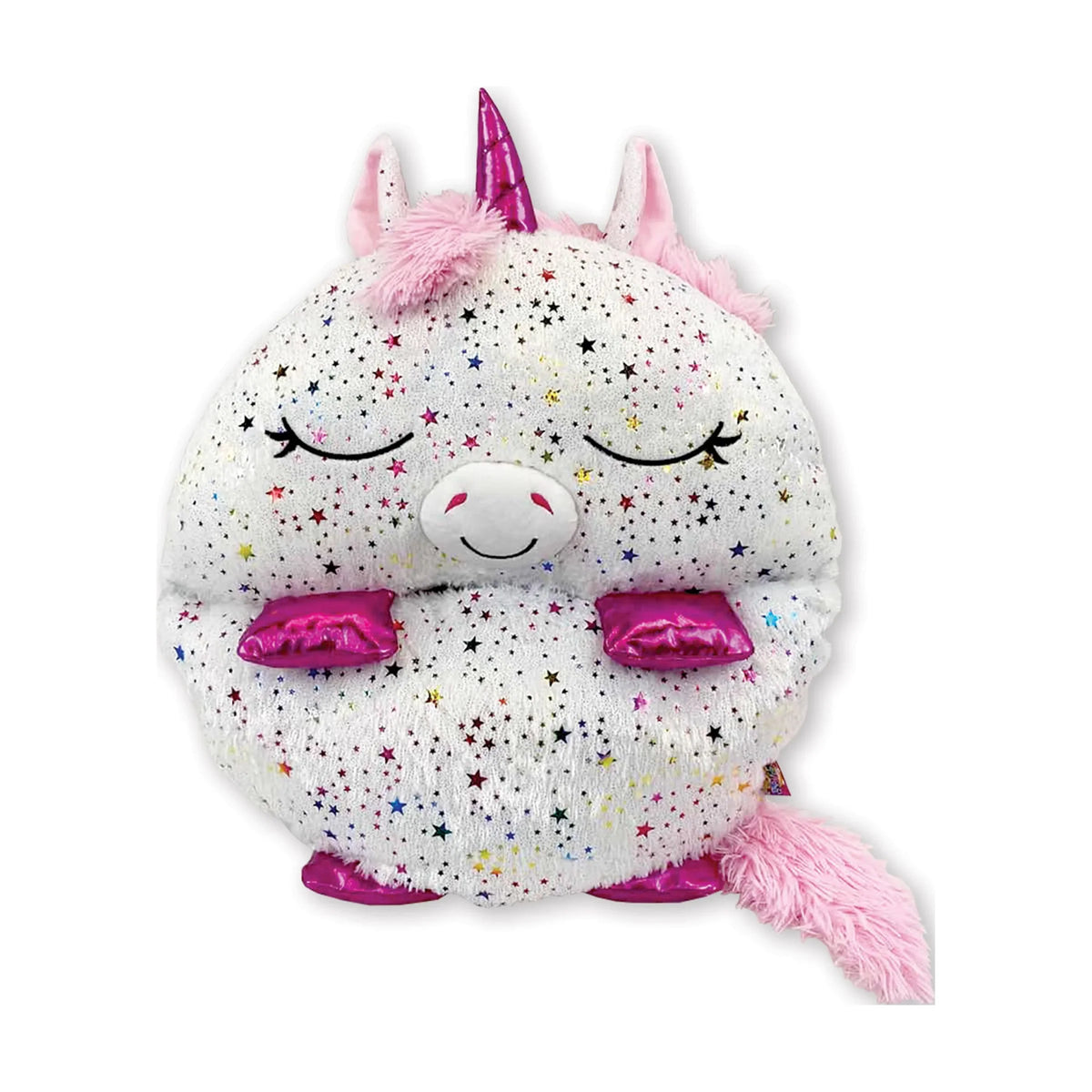 Happy One, Sleeping in Unicorn Pillow Nappers Plush and Toy Sack