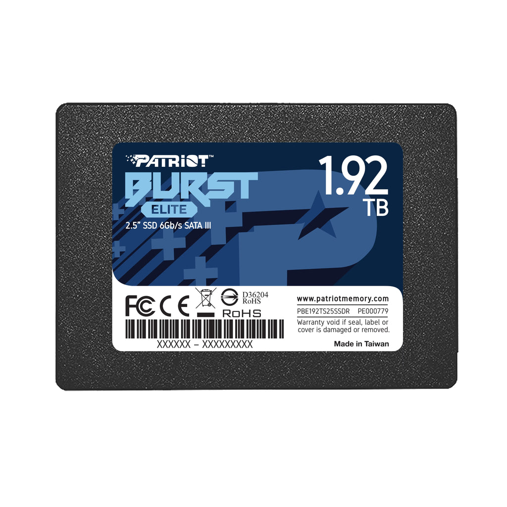 PBE192TS25SSDR 3 Drive Burst - 2.5" - Elite SSD Internal 1.92TB Solid Patriot SATA State -