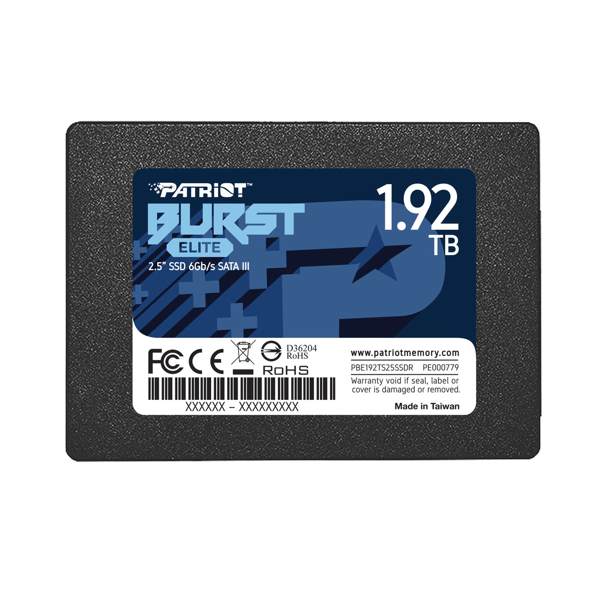 PBE192TS25SSDR 3 Drive Burst - 2.5" - Elite SSD Internal 1.92TB Solid Patriot SATA State -