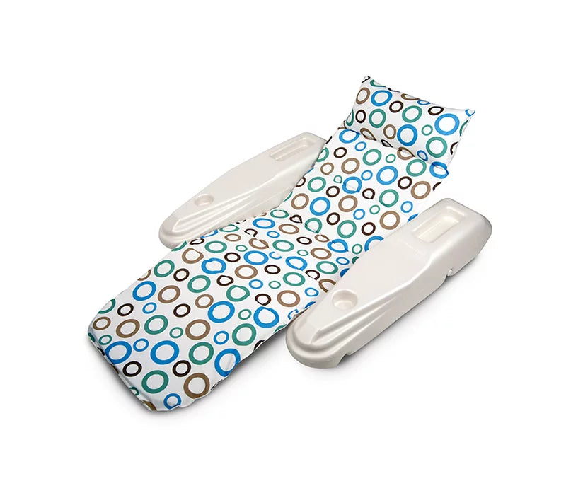 Pool Rio 62" Adjustable Lounge 1-Person - Chaise Floating Swimming Mod Swim Sun Dots Central