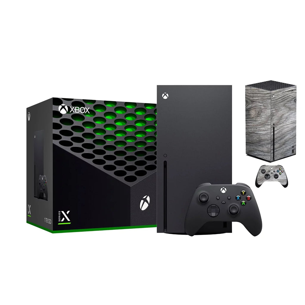 Bundle Wooden Ash Customized Body Latest Gray Full 2021 Xbox 1TB Gaming Console Technology with Wireless and Controller Black Skin SSD Mytrix