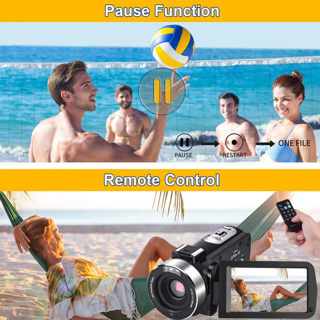 Camcorder Video Vision 2.7K Camera 30MP Night Full Youtube Video MARVUE IR Digital HD Recorder 30FPS Camera for Vlogging Camera