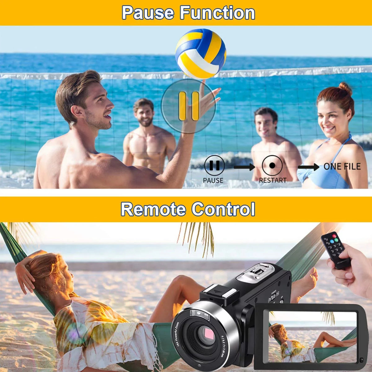 Camcorder Video Vision 2.7K Camera 30MP Night Full Youtube Video MARVUE IR Digital HD Recorder 30FPS Camera for Vlogging Camera