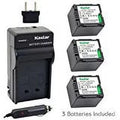 Kit (3_Pack) CGA_DU06, Battery CGA_DU14, Charger Panasonic VBD210 for VW_VBD070 CGA_DU14 CGA_DU07, VBD140 w CGA_DU21, Kastar and