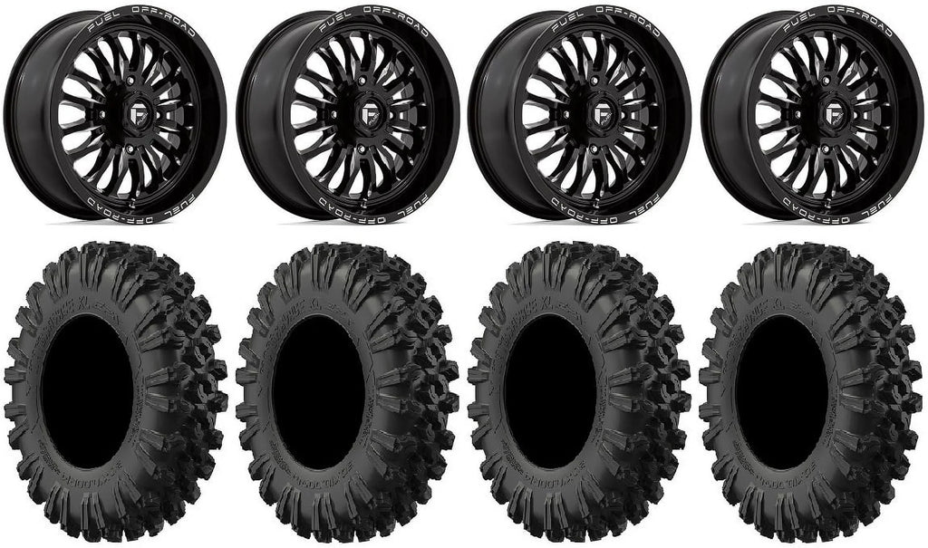 Kawasaki MotoRavage ARC Black 18" Teryx Wheels Tires XL 40" Mule Fuel