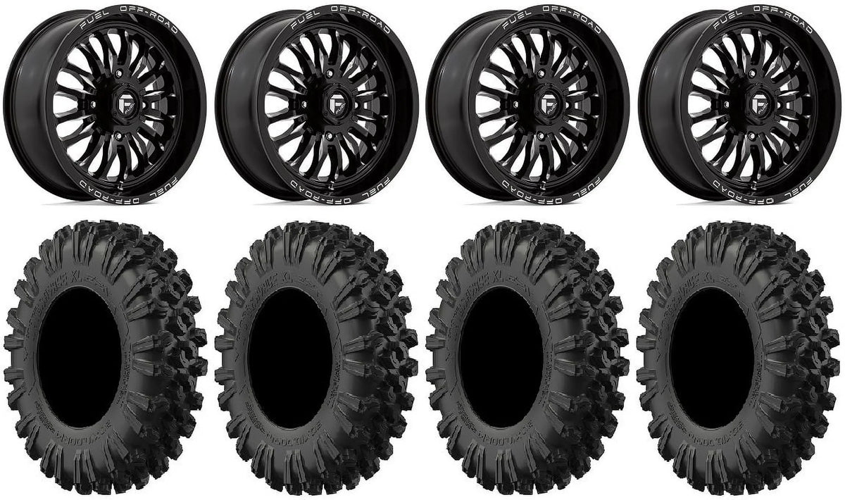 Kawasaki MotoRavage ARC Black 18" Teryx Wheels Tires XL 40" Mule Fuel