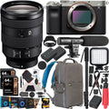 Silver Mirrorless 24-105mm Body Case OSS Lens Zoom Frame FE with Accessories Gear Bundle with a7C , Full Backpack Sony and Deco SEL24105G G Software Sony Camera Photography F4 ILCE7C/S