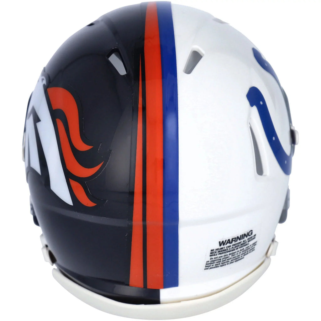 '- Colts Mini Denver Riddell Certified Broncos Indianapolis Half Half - Manning & Denver on Fanatics Speed Authentic Autographed & Peyton Helmet Signature Side