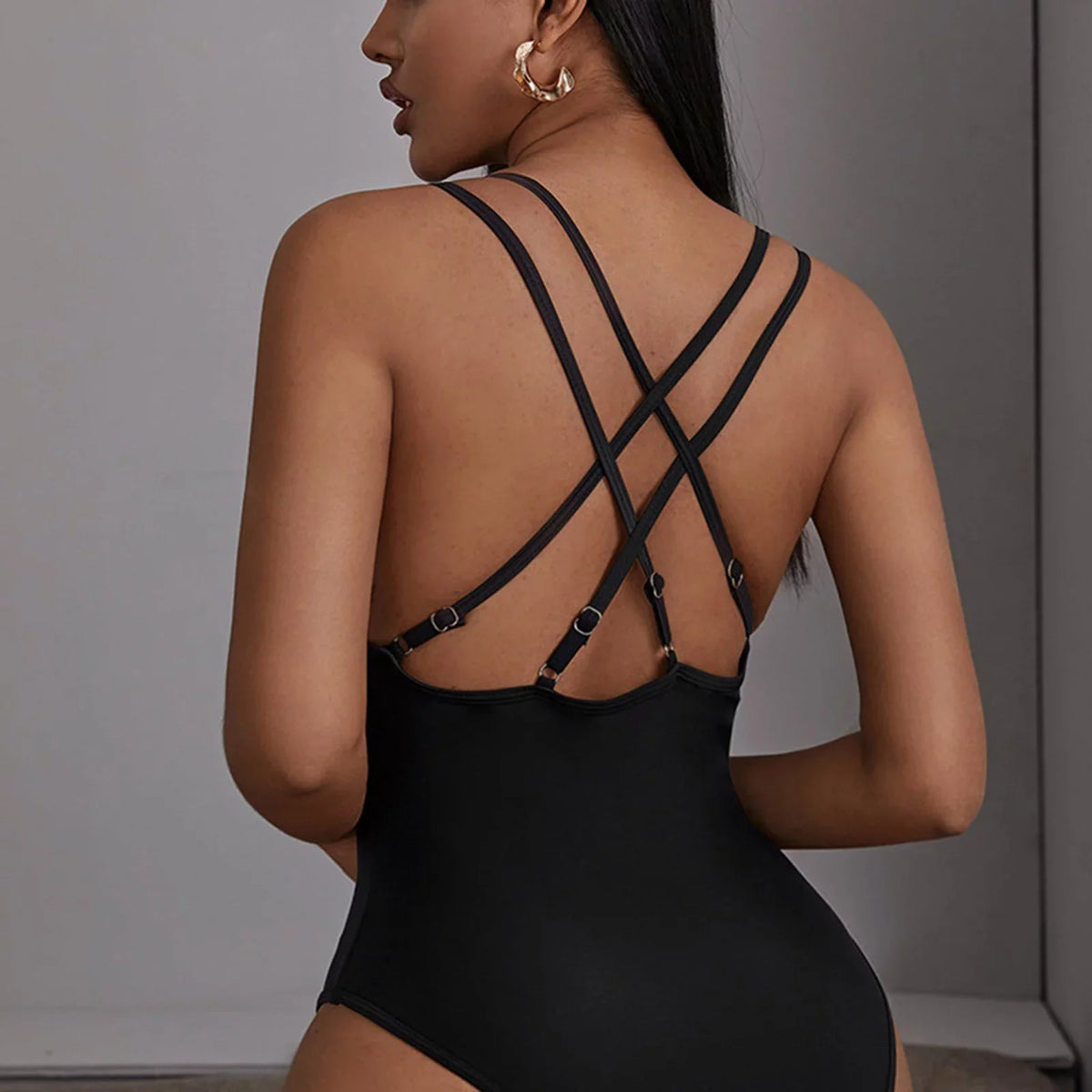 Suit Swimsuit Suit Women's Bikini Beachwear Bathing Swimwear Women Monokini Padded Piece Swimming One Gallus