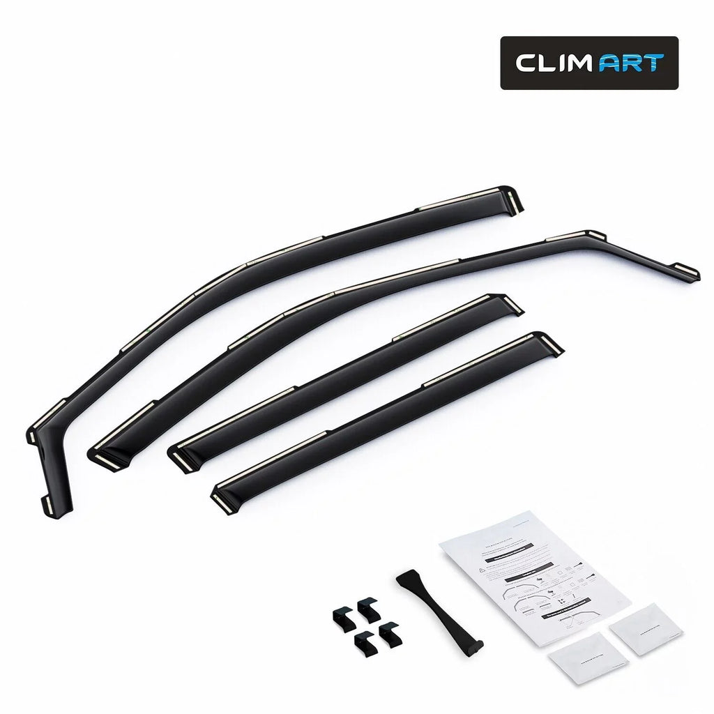 4 Original Expedition Guards in-Channel CLIM Deflectors, Visors, Incredibly Window Compatible Window with Durable ART 618291 pcs. Vent Rain Deflector, 2018-2024, - Vent Ford