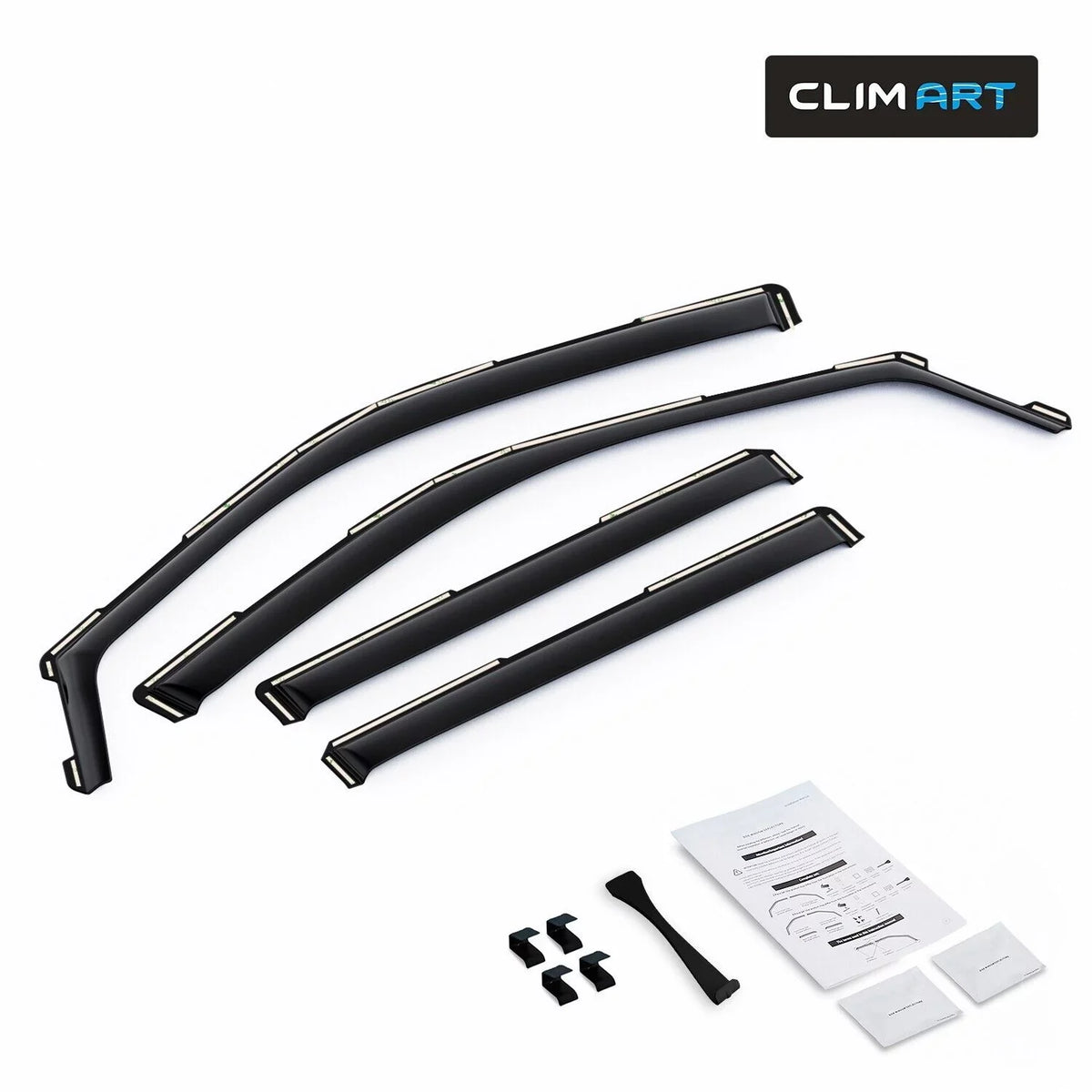 4 Original Expedition Guards in-Channel CLIM Deflectors, Visors, Incredibly Window Compatible Window with Durable ART 618291 pcs. Vent Rain Deflector, 2018-2024, - Vent Ford