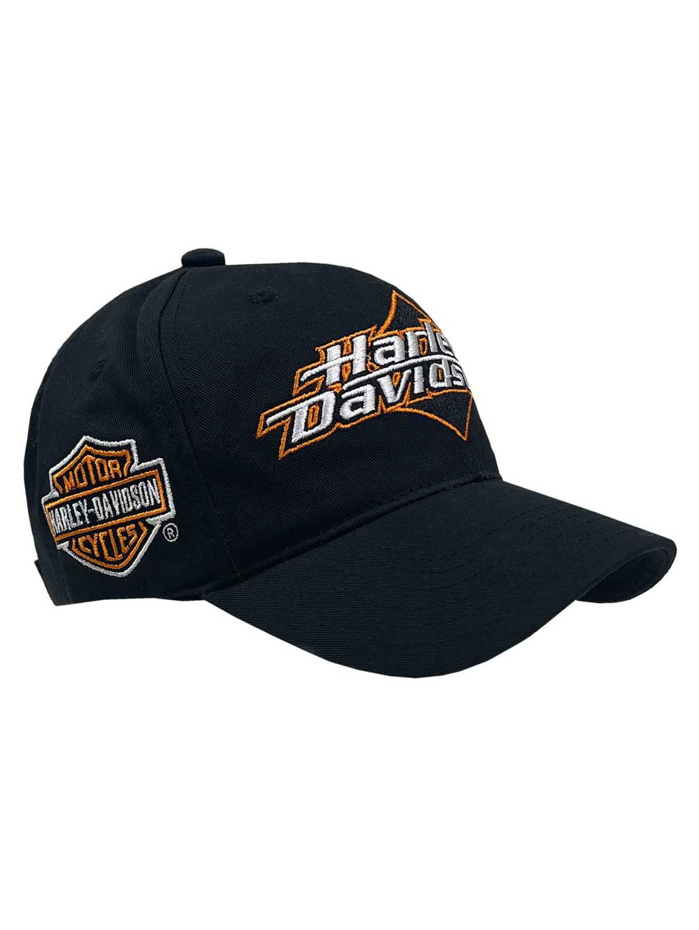 Embroidered Black, Adjustable Bill H-D Baseball Harley Harley-Davidson Curved Davidson Men's Cap-