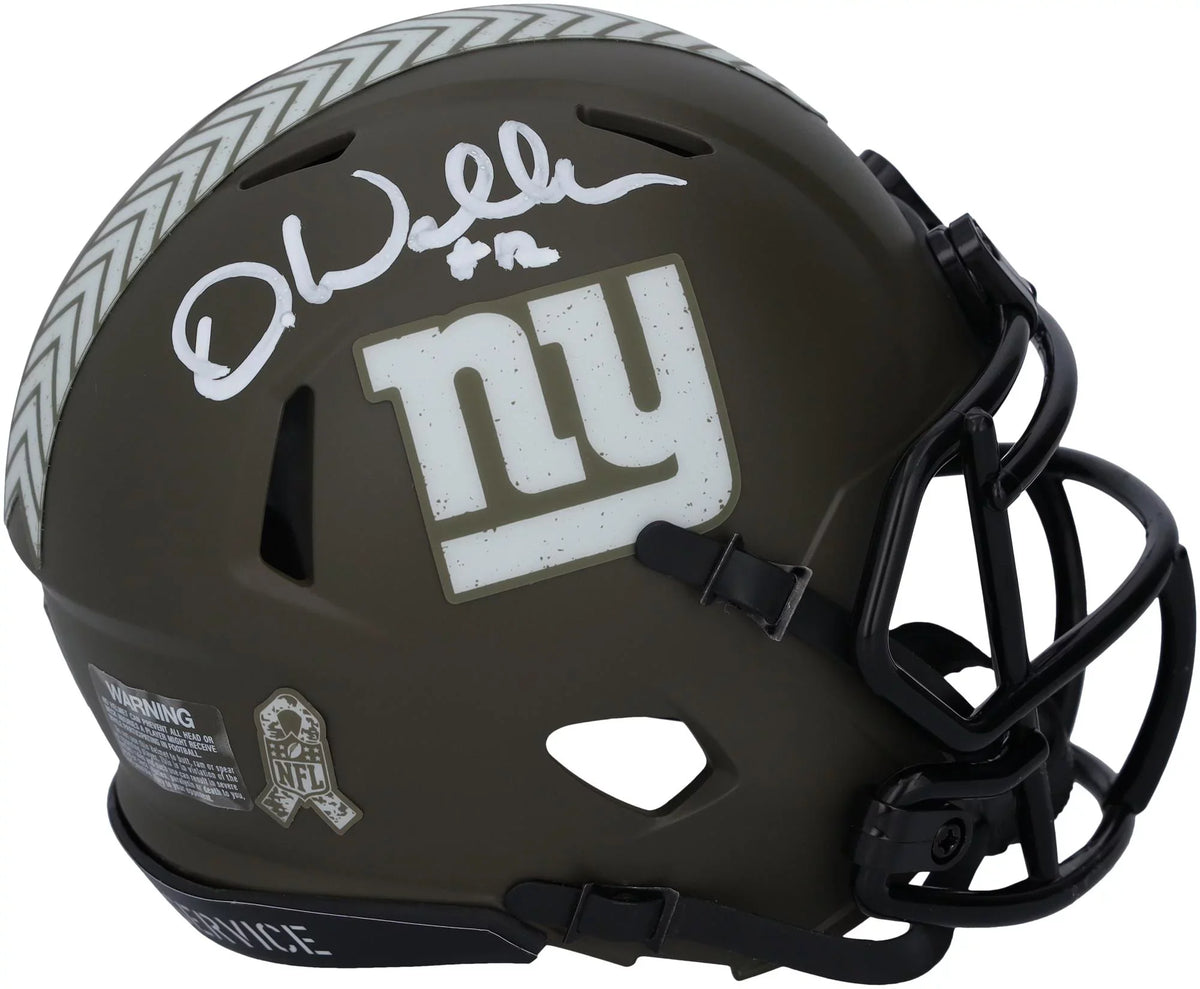 Fanatics Service Mini Waller Autographed Helmet Giants - Riddell York Darren Salute Certified Authentic Speed to New 2022