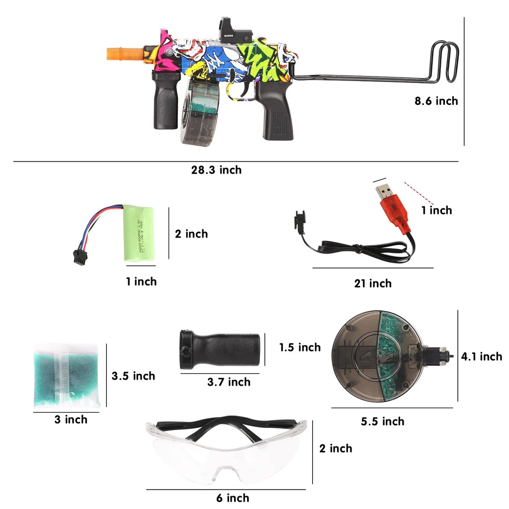 Water Splatter for Out Ages Blaster , Gel for Games with 12+ Backyard Activity Beads Toys Kids&Adult Automatic Door Gun Yimore Balls 15,000 Ball