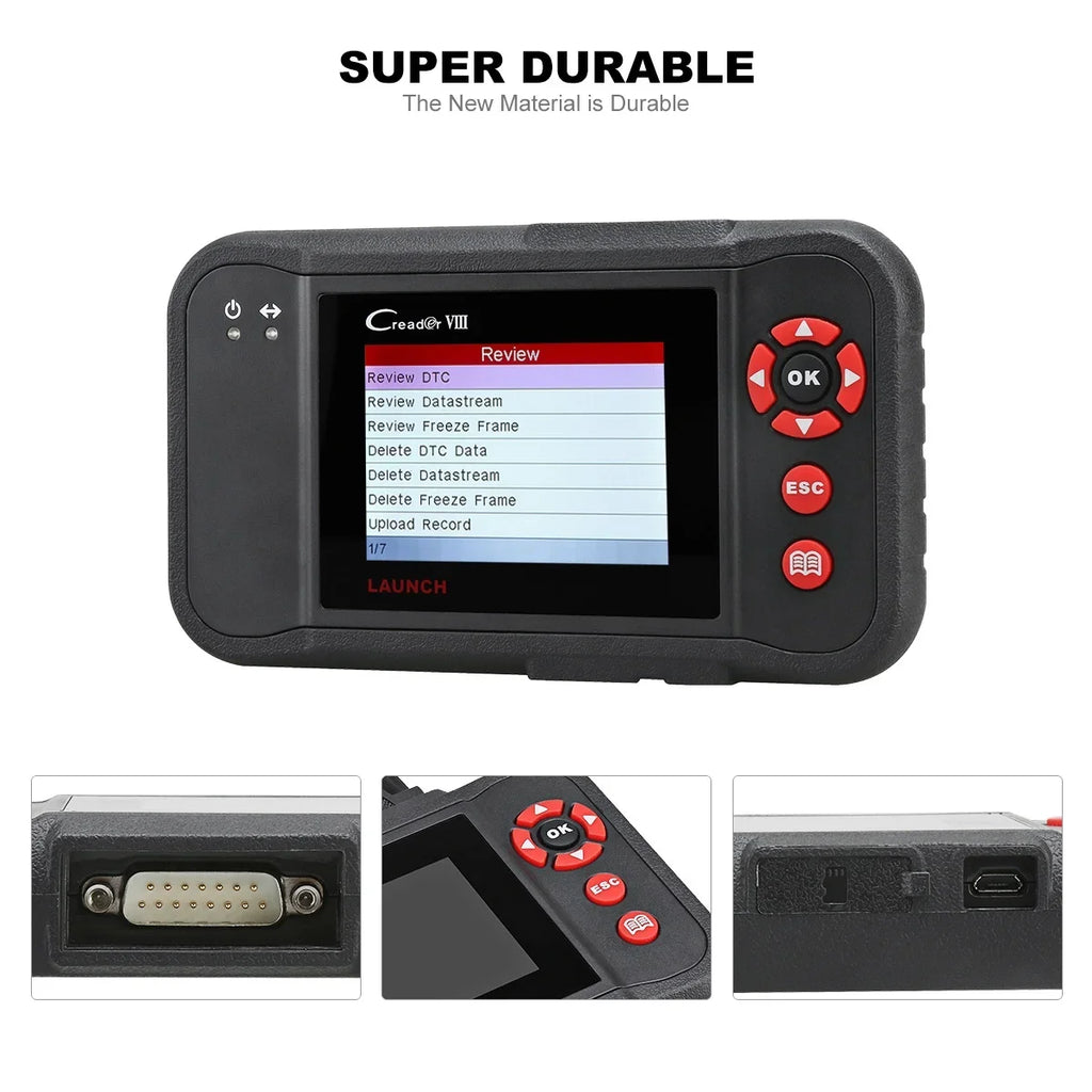 Reader VII+ Creader Car Diagnostic Scanner Launch Engine/Transmission/ABS/Airbag Testing Code OBD2 EOBD (CRP123) X431