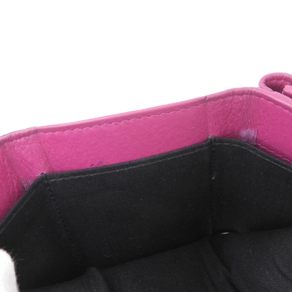 mini wallet 391446 Pre-Owned Balenciaga tri-fold pink hook BALENCIAGA (Fair) paper with leather