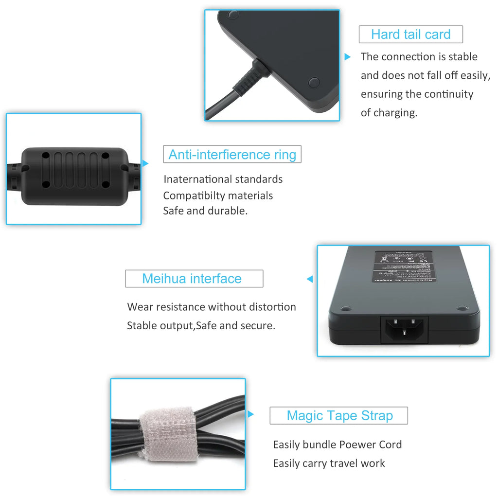 R1 Laptop Supply R5 Dell M17 G3 15 R3 Series Adapter Cord M6500 M17x 13 7710 AC 7540 R2 180W Power M15 G5 Alienware G7 Dell 240W 17 x51,Precision M6400 R4 for M4300 Charger