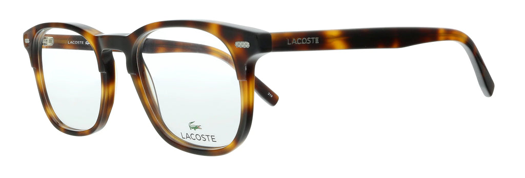 Lacoste Modified L2832 Rectangle Havana Eyeglasses mens 214 for