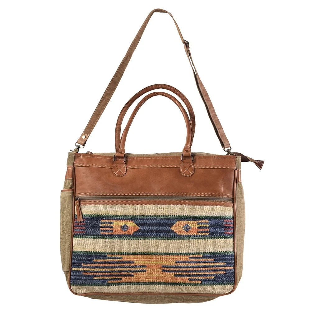 bag Upcycled TOTE Upcycled Leather purse women OHLAY KB Genuine Canvas western Wool handbag KB325