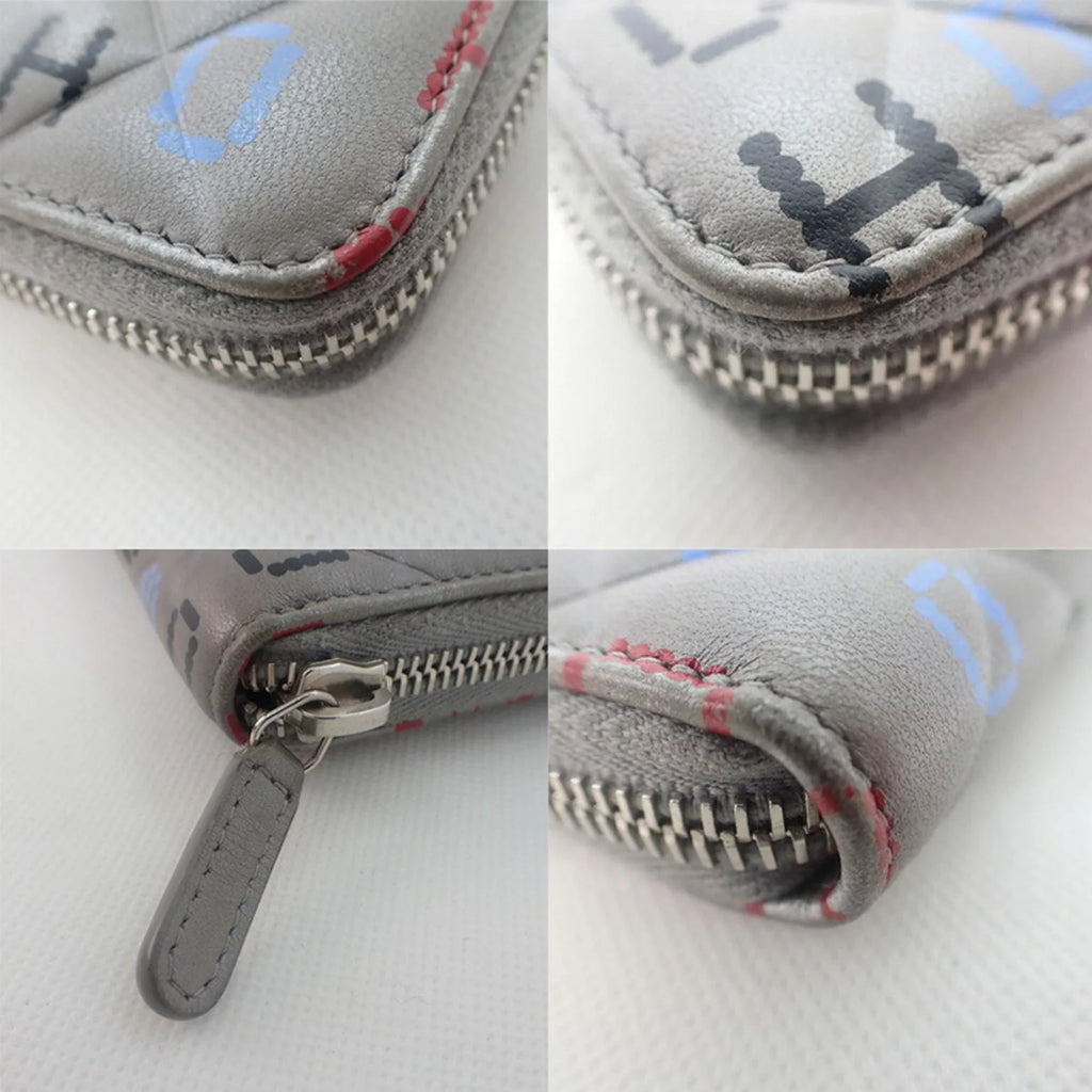 wallet long mark computer here Cambon (Good) board Pre-Owned matelasse CHANEL circuit pattern Chanel