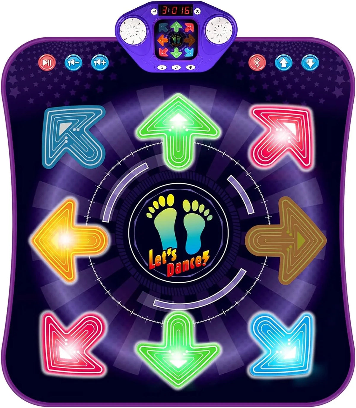 for Easter Light 5 9 Year Year 3 Game Kids, 4 Modes, PAFOLO Dance Pad Mat & Dance with Wireless Xmas Music 8-Buttons 6 Boy 5 Old 8 Girls Bluetooth, Old 3-12 Gifts for Toy Up Toys with Dance 7 10+