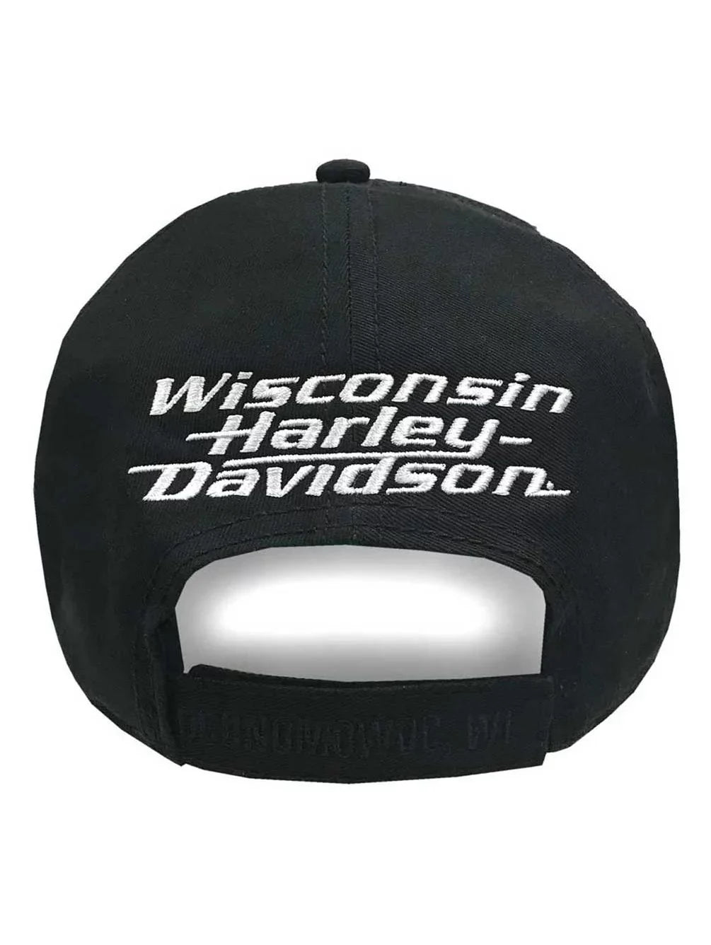 Embroidered Black, Adjustable Bill H-D Baseball Harley Harley-Davidson Curved Davidson Men's Cap-