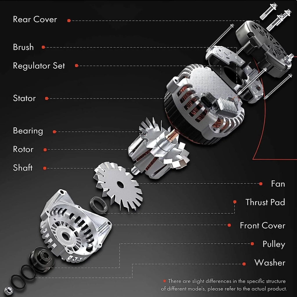 SLX Pulley V6 Alternator A-Premium Acura 12Volt Compatible & 1999, Trooper CW 90Amp with Clutch 6-Groove 2000-2002 Isuzu 3.5L,